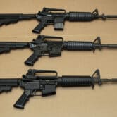 AR-15s on display