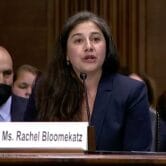 Rachel Bloomekatz, Biden's nominee to serve as a judge on the Sixth Circuit, testifies before the Senate Judiciary Committee during her confirmation hearing on June 22, 2022.