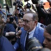 Kevin Spacey outside London court
