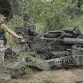 A U.S.-supplied M777 howitzer in eastern Ukraine