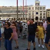 Tourists in St. Mark's Square, Venice