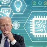 President Joe Biden attends an event on computer chip manufacturing