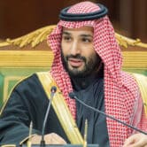 Mohammed bin Salman speaks during a summit in Saudi Arabia.