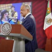 López Obrador showing music video