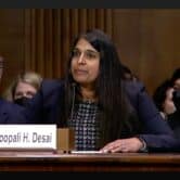 Roopali Desai testifies before the Senate Judiciary Committee on July 13, 2022. The Senate confirmed Desai to a federal judgeship on the Ninth Circuit on Aug. 4, 2022.