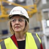 British Prime Minister Liz Truss visits a factory