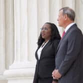 Justice Jackson with Chief Justice Roberts