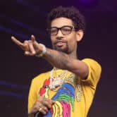 Rapper PnB Rock performs at the 2018 Firefly Music Festival in Dover, Del.