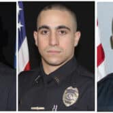 A combination of images of three police officers from Connecticut.