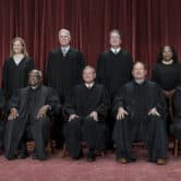 The Supreme Court justices pose for a photo.