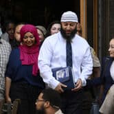 Adnan Syed leaves the courthouse after a hearing in Baltimore in 2022.