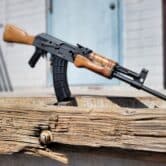 An AK-47 rifle sold by Diamondback Shooting Sports
