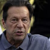 Imran Khan speaks during a news conference in Islamabad.