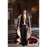 Dutch King Willem-Alexander wearing the ermine robe
