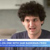 Sam Bankman-Fried speaks during an interview.
