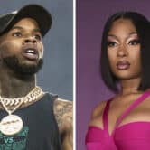 A combination image showing photos of Tory Lanez and Megan The Stallion.