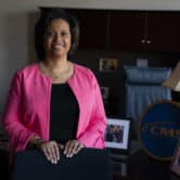Chiquita Brooks-LaSure poses for a photo in her office.