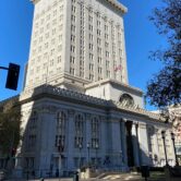 Oakland City Hall seen from the exterior.