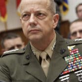 John Allen wears his military uniform as he testifies on Capitol Hill in Washington.