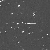 An arrow points to asteroid 2023 DZ2.