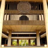 The Hawaii State Capitol building
