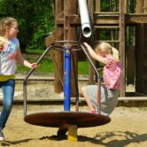 Children playing at a playground.