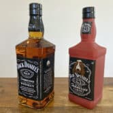 Jack Daniel's whiskey and Bad Spaniel's squeak toy