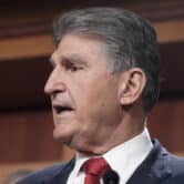 Joe Manchin speaks during a news conference.