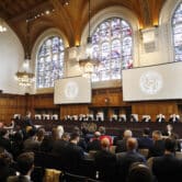 The International Court of Justice (ICJ), principal judicial organ of the UN, holds hearings in the case concerning the Application of the International Convention for the Suppression of the Financing of Terrorism and of the International Convention on the Elimination of All Forms of Racial Discrimination (Ukraine v. Russian Federation) from 6 to 14 June 2023, at the Peace Palace in The Hague, the seat of the Court.