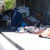 A homeless encampment in Sacramento.