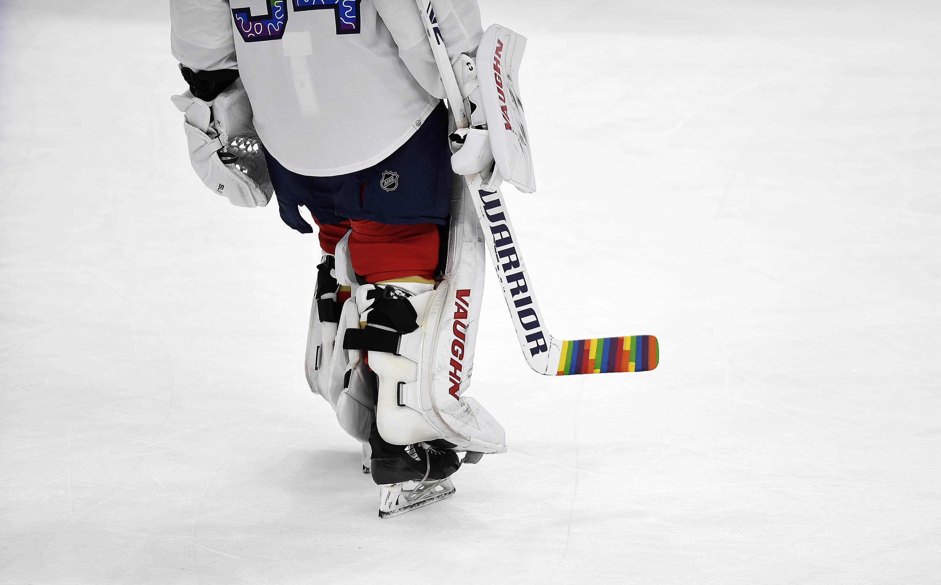 Check out the @nyrangers' warmup jerseys for Pride Night