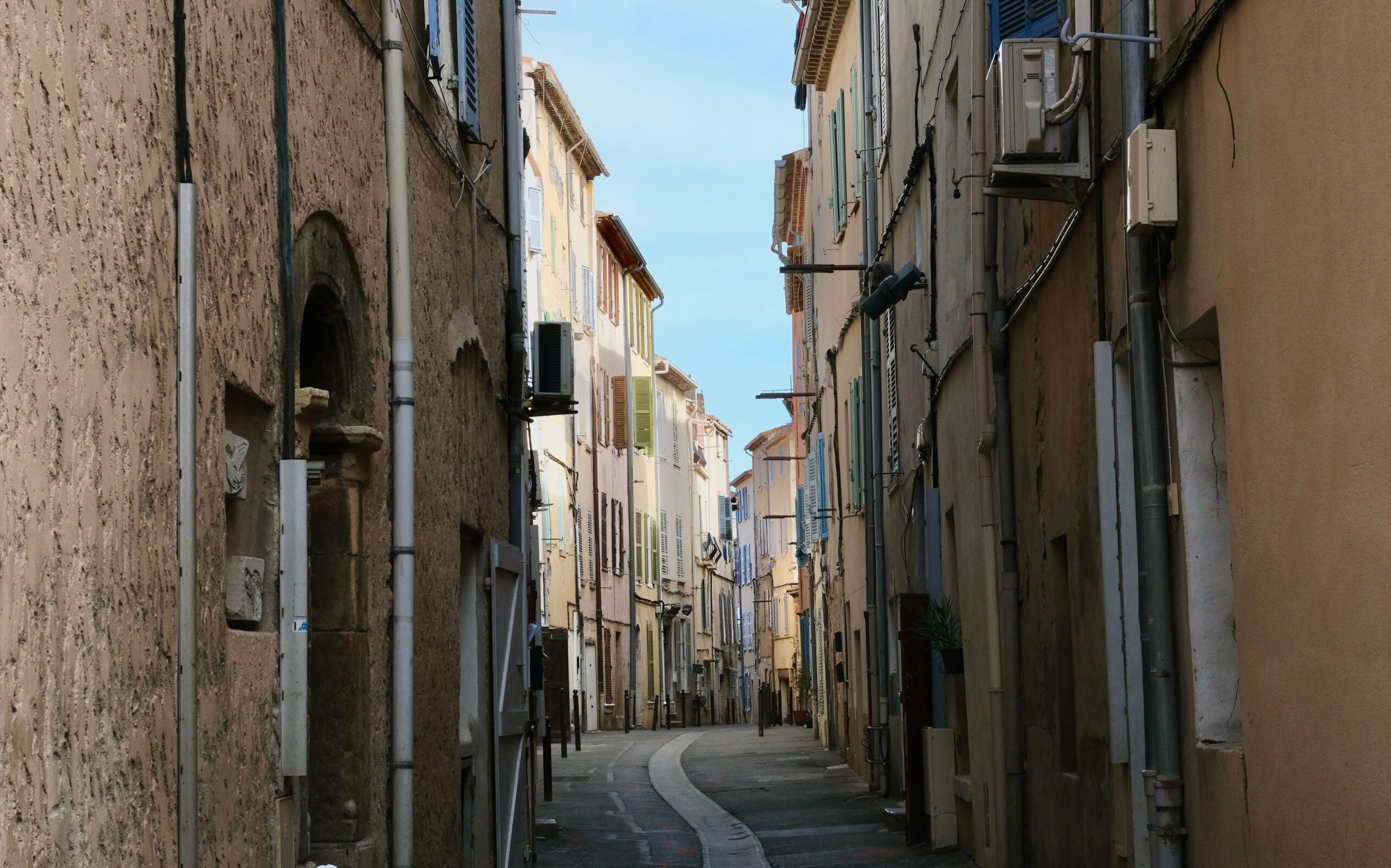 A narrow street in La Ciotat, France