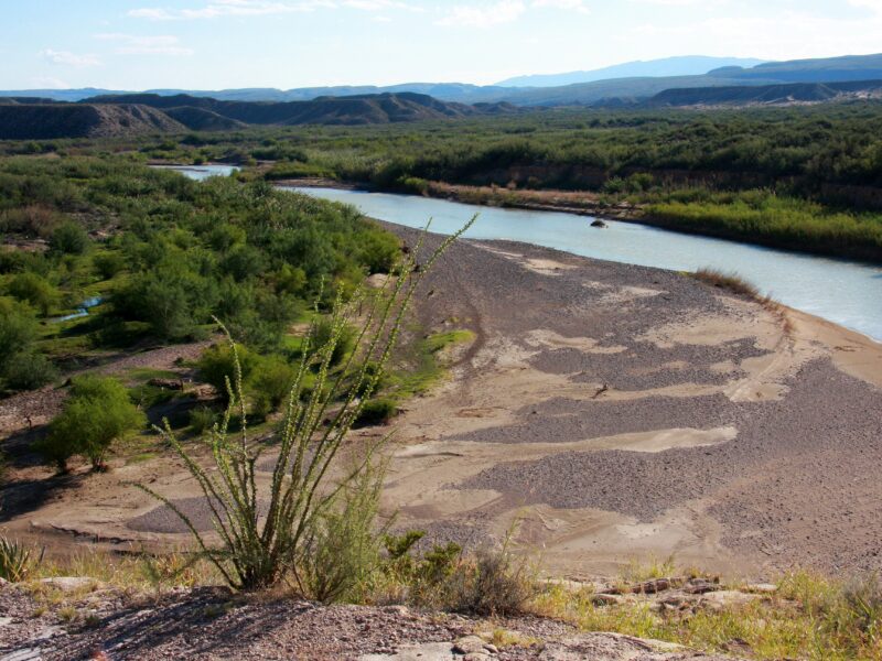 River flows through desert