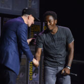 Kevin Feige and David Jonsson during Comic-Con