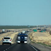A scene of a highway